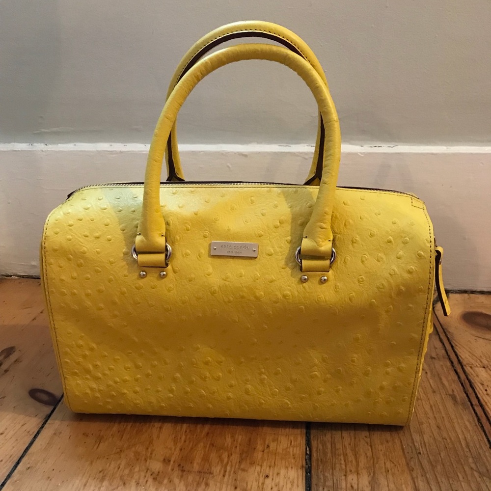 Kate Spade Ostrich Embossed Handbag- like new!